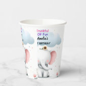 Ein weißer Holzelementar zum ersten Geburtstag Pappbecher (Links)