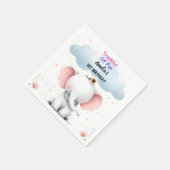 Ein weißer Holzelementar zum ersten Geburtstag Serviette (Ecke)