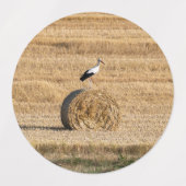 Ein weißer Storch Etiketten (Design 2)