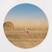 Ein weißer Storch Etiketten (Design 1)