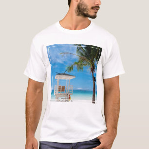 Ein weißer Strand des Leibwächter-Posten- , T-Shirt