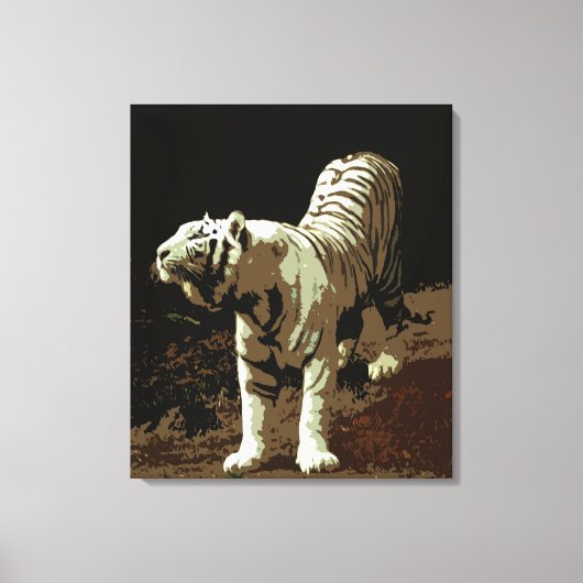 Ein weißer Tiger Leinwanddruck (Vorderseite)