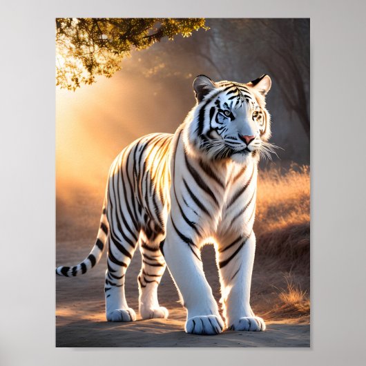 Ein weißer Tiger Poster (Vorne)