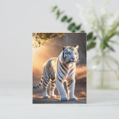 Ein weißer Tiger Postkarte (Stehend Vorderseite)