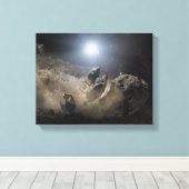 Ein weißer Zwergstar Leinwanddruck (Insitu (Holzboden))