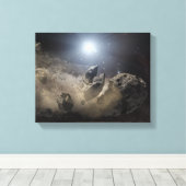 Ein weißer Zwergstar Leinwanddruck (Insitu (Holzboden))