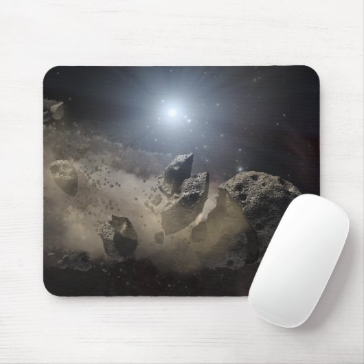 Ein weißer Zwergstar Mousepad (Mit Mouse)