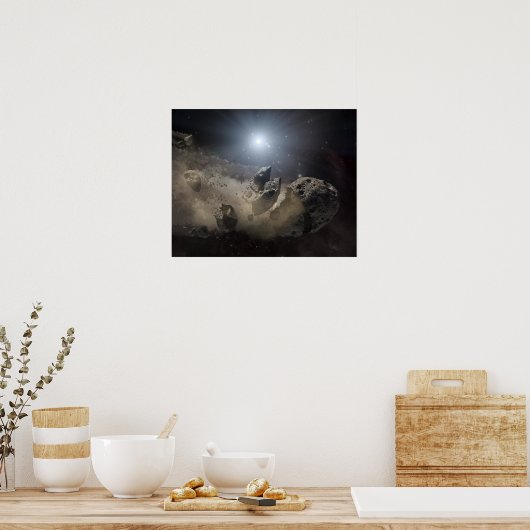 Ein weißer Zwergstar Poster (Küche)