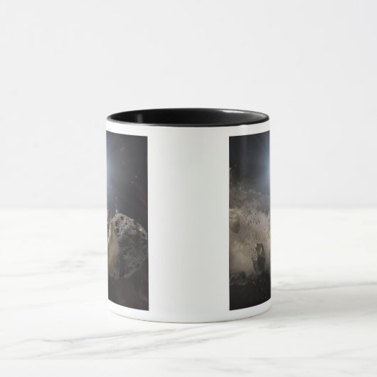 Ein weißer Zwergstar Tasse (Zentrum)