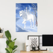 ein weißes Einhornplakat Poster (Heimbüro)