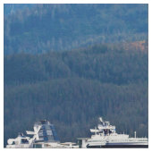 Ein weißes Kreuzschiff Stoff (Nahaufnahme)