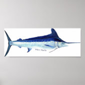 Ein weißes Marlin-Poster Poster (Vorne)