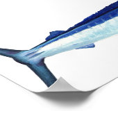 Ein weißes Marlin-Poster Poster (Ecke)