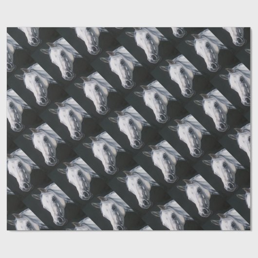 Ein weißes Pferd Geschenkpapier (Flach)