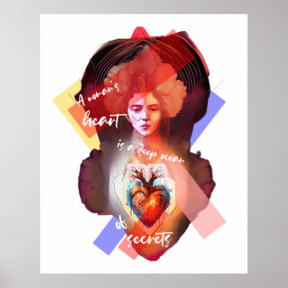 Ein weißes Plakat für Frauen