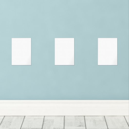 Ein weißes Quadrat, umgeben von einem schwarzen Ra Bilderwand Sets (Holzboden)