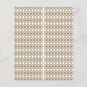 ein weißes und goldenes geometrisches Muster Flyer