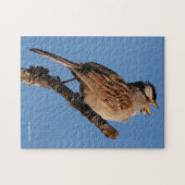 Ein weißgekrönter Funken singt zur Morgensonne Puzzle (Horizontal)