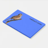 Ein weißgekrönter Sparrow singt zur Sonne Post-it Klebezettel (angewinkelt)