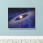 Ein weit entferntes Sonnensystem Leinwanddruck (Insitu (Holzboden))