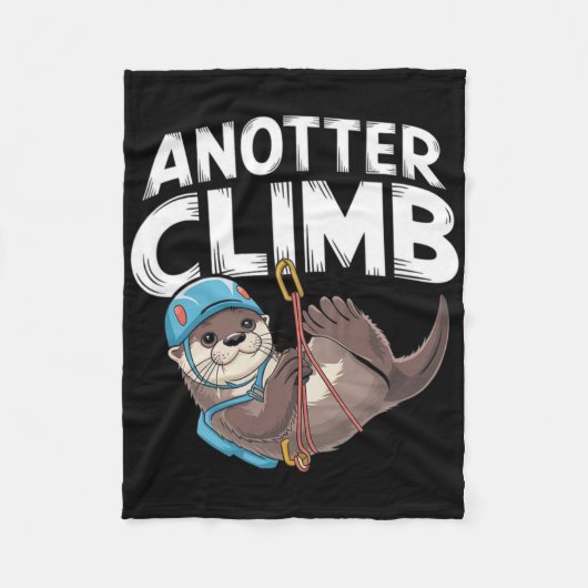 Ein weiterer Aufstieg - Lustiger Kletterwitz Otter Fleecedecke (Vorderseite)