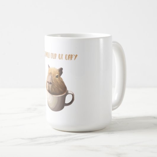Ein weiterer Cup in Capybara mit Niedlicher Capyba Kaffeetasse (VorderseiteRechts)