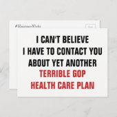 Ein weiterer erschreckender Plan der Regierung für Postkarte (Vorne/Hinten)