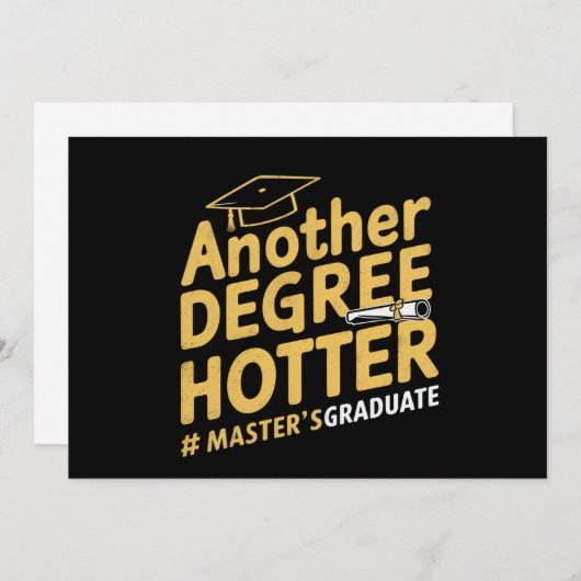 Ein weiterer Grad Hotter Master's Degree Abschluss Ankündigung (Vorne/Hinten)