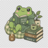 Ein weiterer Kapitel-Frosch-Aufkleber | Süßer Buch Aufkleber (Vorderseite)
