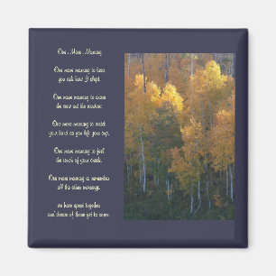 "Ein weiterer Morgen-" Liebe-Gedicht-Herbst-Magnet Magnet