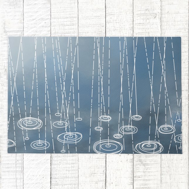 Ein weiterer Regentag Fußmatte (Rainy Day weather themed art doormat)