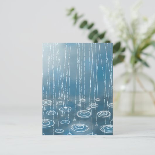 Ein weiterer Regentag Postkarte (Stehend Vorderseite)