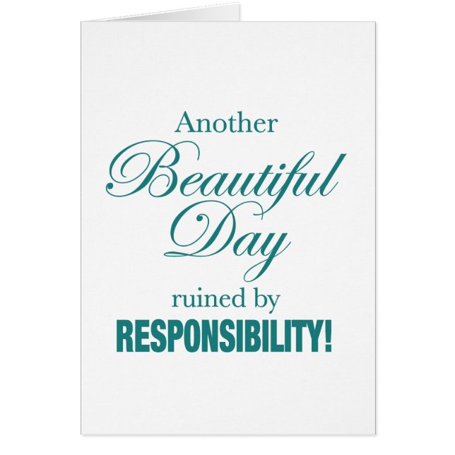 Ein weiterer schöner Tag ruiniert! (Vorne)