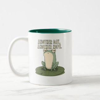 Ein weiterer Tag, ein weiteres Nein, mürrischer Fr Zweifarbige Tasse