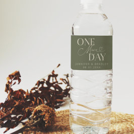 Ein weiterer Tag Hochzeit Probe Sage Green Wasserflaschenetikett