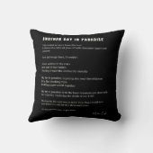 Ein weiterer Tag im Paradies Liebe Gedicht Kissen (Rückseite)