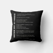 Ein weiterer Tag im Paradies Liebe Gedicht Kissen (Rückseite)