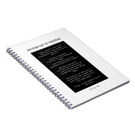 Ein weiterer Tag im Paradies Schwarzweiß-Notebook Notizblock