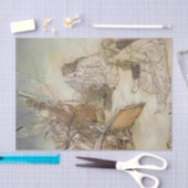 "Ein weiterer Teil des Waldes" von Arthur Rackham Seidenpapier (Handwerk)