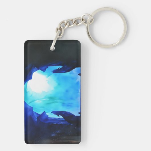 Ein weiterer Wolf Statue Schlüsselanhänger (Rückseite)