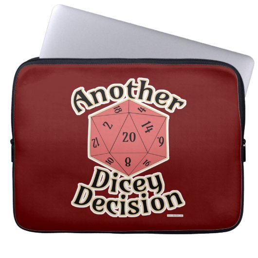 Ein weiteres Dicey Decision Gaming ist das Leben Laptopschutzhülle (Vorderseite)