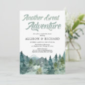 Ein weiteres großes Abenteuer Wasserfarbenwald rus Einladung (Stehend Vorderseite)