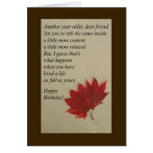 Ein weiteres Jahr älter - Geburtskarte (Vorne)