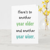 Ein weiteres Jahr älter und weiser Karte (Gelbe Blume)