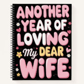 Ein weiteres Jahr der Liebe - Romantik Notizblock (Vorderseite)