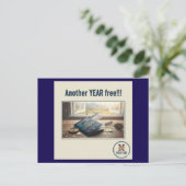 Ein weiteres Jahr frei (M) Feiertagspostkarte (Stehend Vorderseite)