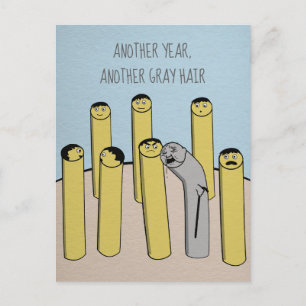 Ein weiteres Jahr graues Haar Funny Old Birthday P Postkarte