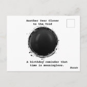 Ein weiteres Jahr Naher, um die Void-Sarcasm Postkarte (Rückseite)