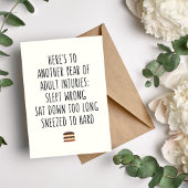 Ein weiteres Jahr Verletzungen lustige Geburtstags Feiertagskarte