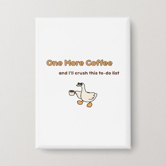 Ein weiteres Kaffee-Enten-Design Button (Vorderseite)